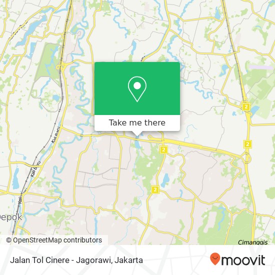 Jalan Tol Cinere - Jagorawi map