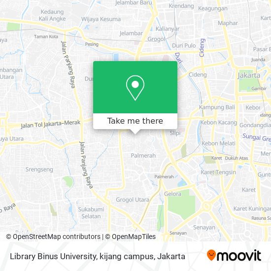 Library Binus University, kijang campus map