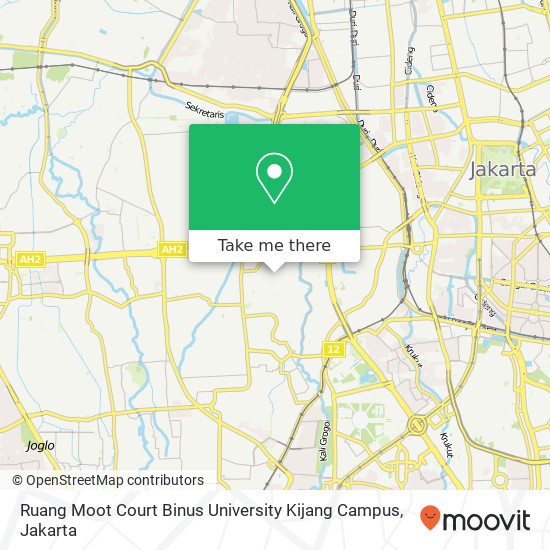 Ruang Moot Court Binus University Kijang Campus map