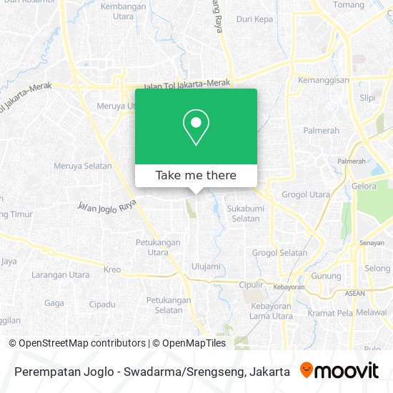 Perempatan Joglo - Swadarma / Srengseng map