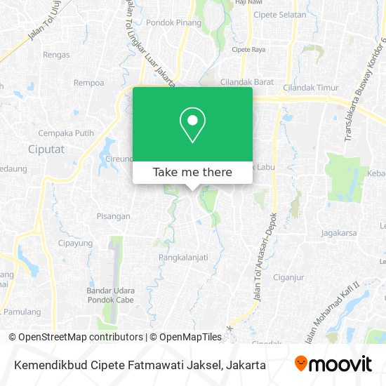 Kemendikbud Cipete Fatmawati Jaksel map