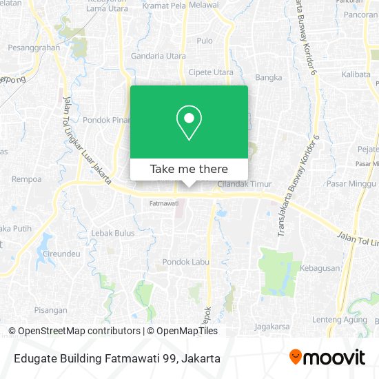 Edugate Building Fatmawati 99 map