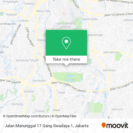Jalan Manunggal 17 Gang Swadaya 1 map