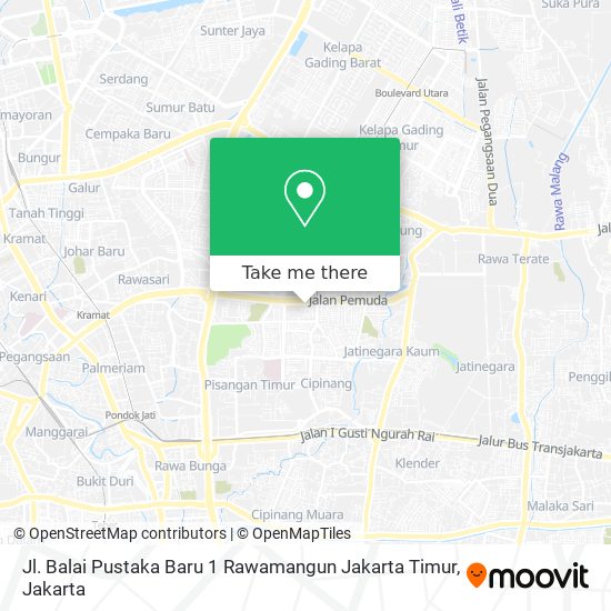 Jl. Balai Pustaka Baru 1 Rawamangun Jakarta Timur map