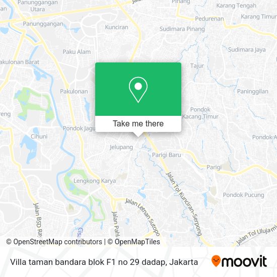 Villa taman bandara blok F1 no 29 dadap map