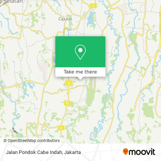 Jalan Pondok Cabe Indah map