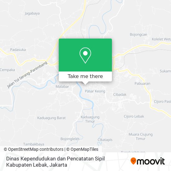 Dinas Kependudukan dan Pencatatan Sipil Kabupaten Lebak map