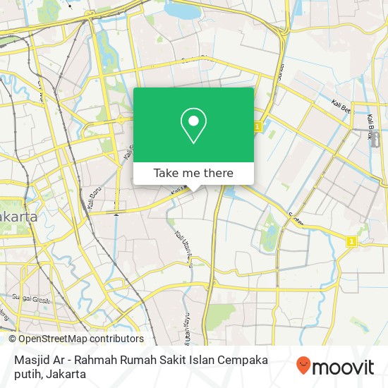 Masjid Ar - Rahmah Rumah Sakit Islan Cempaka putih map