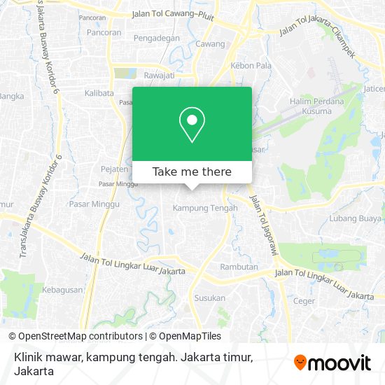 Klinik mawar, kampung tengah. Jakarta timur map