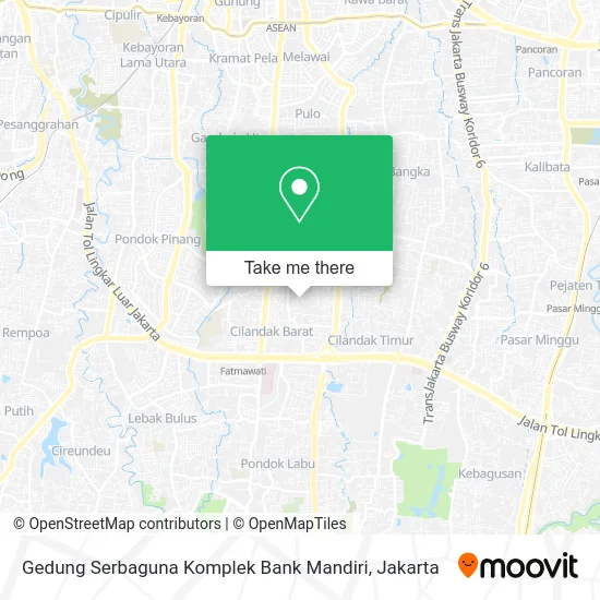 Gedung Serbaguna Komplek Bank Mandiri map