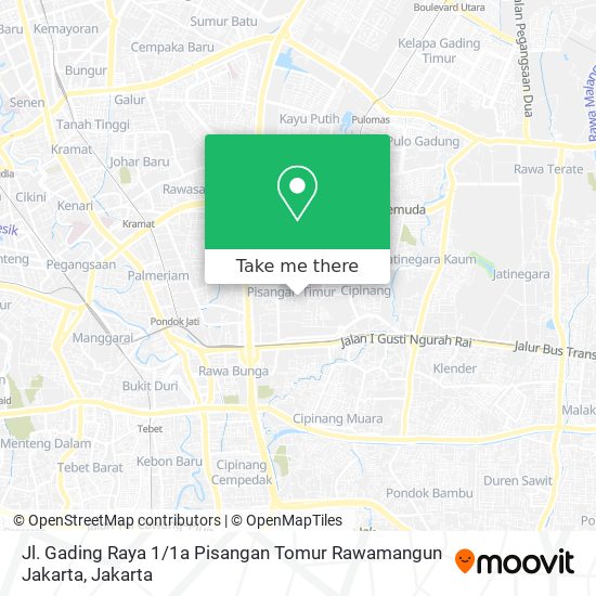Jl. Gading Raya 1 / 1a Pisangan Tomur Rawamangun Jakarta map