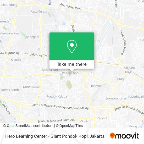 Hero Learning Center - Giant Pondok Kopi map