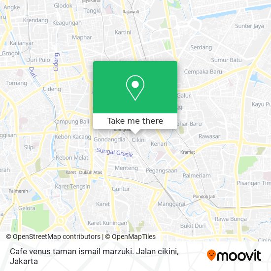 Cafe venus taman ismail marzuki. Jalan cikini map