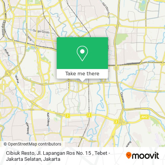 Cibiuk Resto, Jl. Lapangan Ros No. 15 , Tebet - Jakarta Selatan map