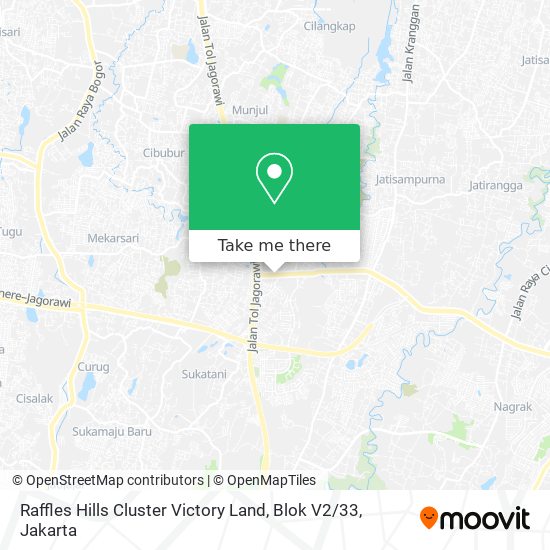 Raffles Hills Cluster Victory Land, Blok V2 / 33 map