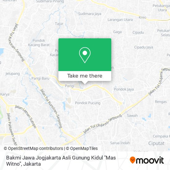 Bakmi Jawa Jogjakarta Asli Gunung Kidul "Mas Witno" map