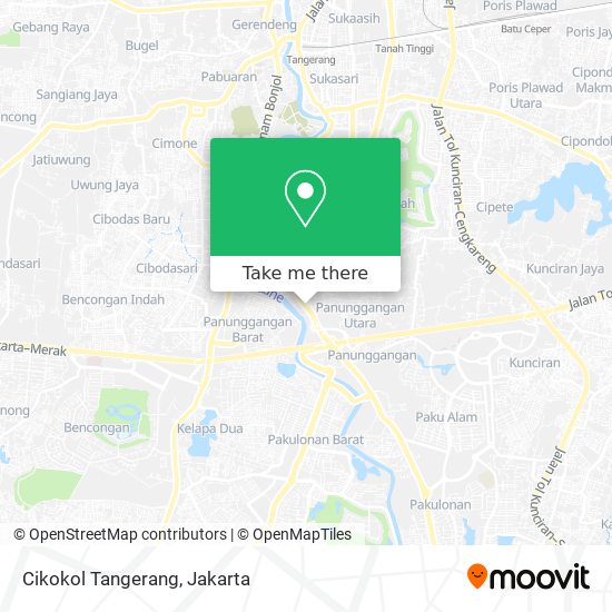 Cikokol Tangerang map