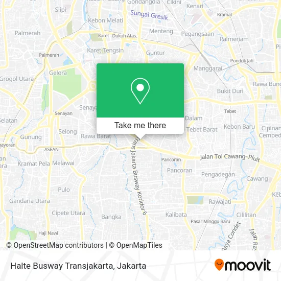 Halte Busway Transjakarta map