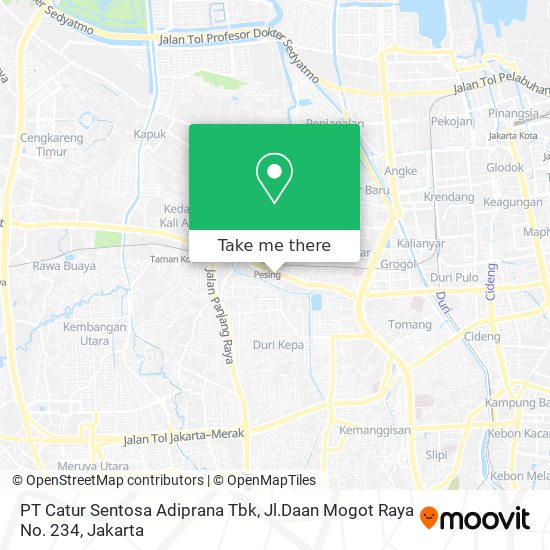 PT Catur Sentosa Adiprana Tbk, Jl.Daan Mogot Raya No. 234 map