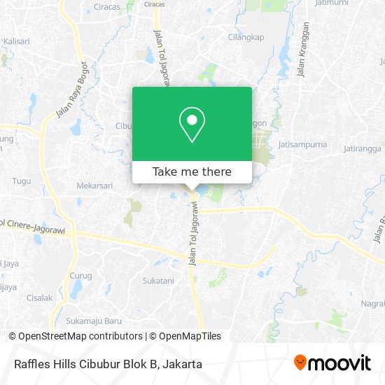 Raffles Hills Cibubur Blok B map