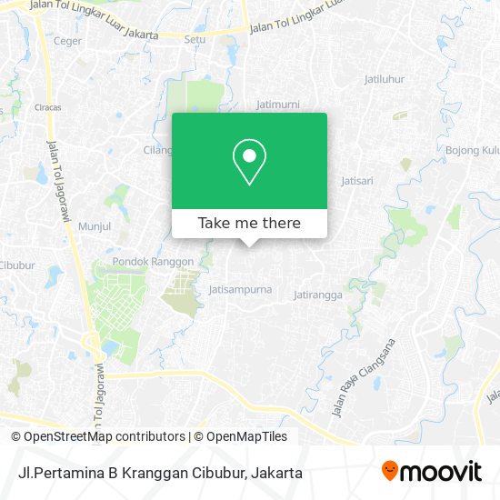 Jl.Pertamina B Kranggan Cibubur map