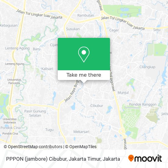 PPPON (jambore) Cibubur, Jakarta Timur map