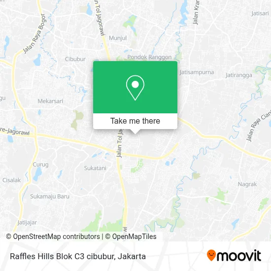 Raffles Hills Blok C3 cibubur map