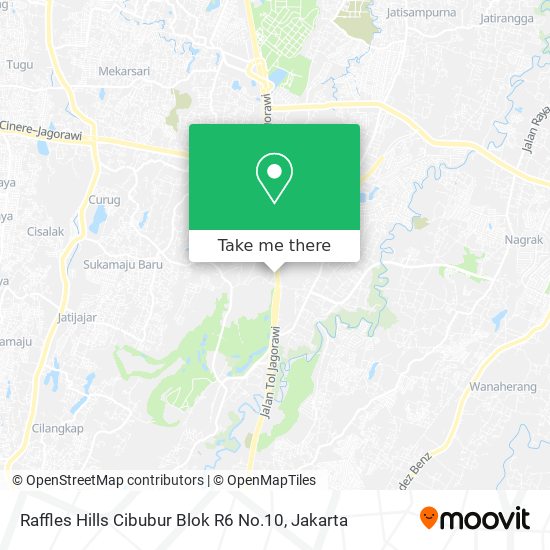 Raffles Hills Cibubur Blok R6 No.10 map