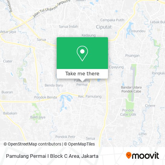 Pamulang Permai I Block C Area map