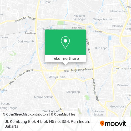 Jl. Kembang Elok 4 blok H5 no. 3&4, Puri Indah map