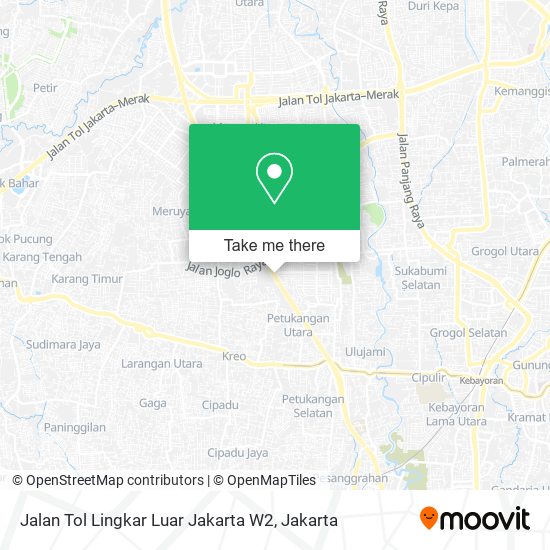 Jalan Tol Lingkar Luar Jakarta W2 map