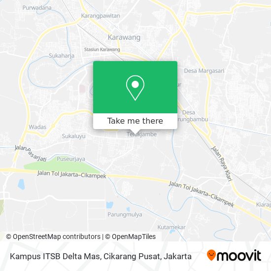 Kampus ITSB Delta Mas, Cikarang Pusat map