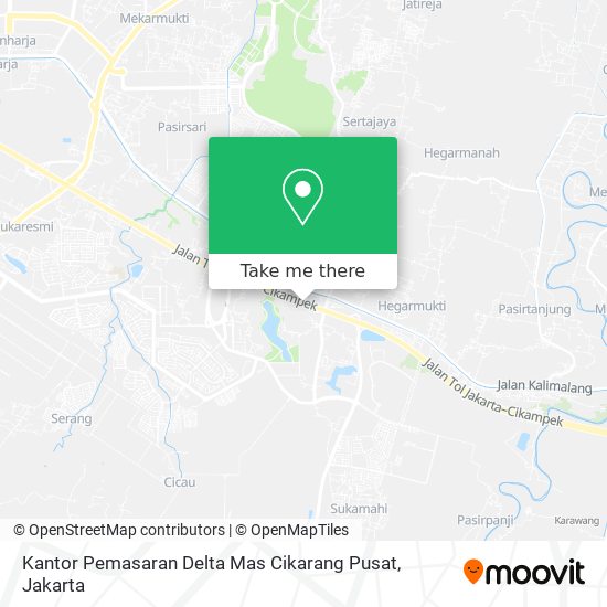 Kantor Pemasaran Delta Mas Cikarang Pusat map