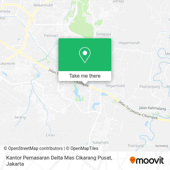 Kantor Pemasaran Delta Mas Cikarang Pusat map