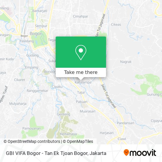 GBI VIFA Bogor - Tan Ek Tjoan Bogor map