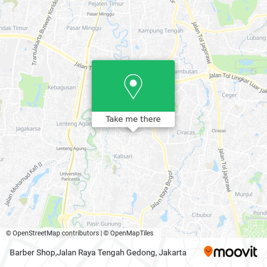 Barber Shop,Jalan Raya Tengah Gedong map