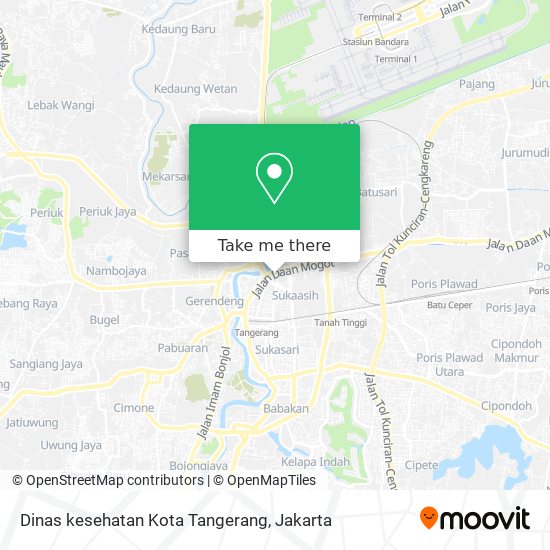 Dinas kesehatan Kota Tangerang map