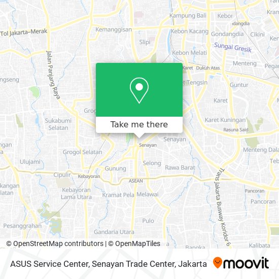 ASUS Service Center, Senayan Trade Center map