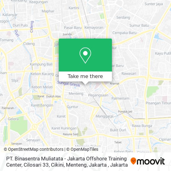 PT. Binasentra Muliatata - Jakarta Offshore Training Center, Cilosari 33, Cikini, Menteng, Jakarta map