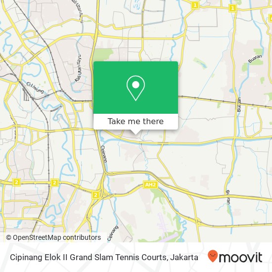 Cipinang Elok II Grand Slam Tennis Courts map