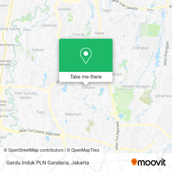 Gardu Induk PLN Gandaria map