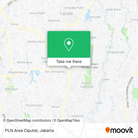 PLN Area Ciputat map