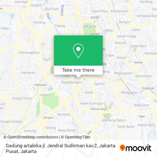 Gedung artaloka jl. Jendral Sudirman kav.2, Jakarta Pusat map