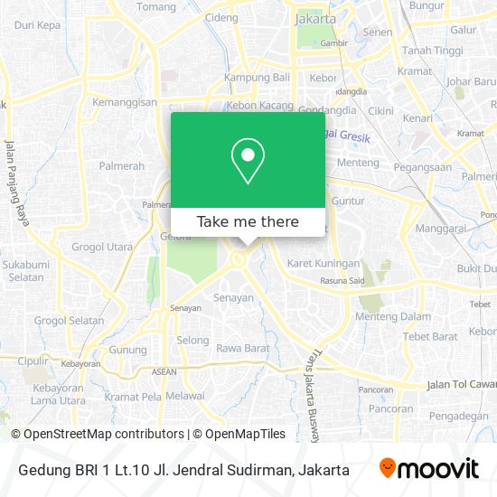 Gedung BRI 1  Lt.10 Jl. Jendral Sudirman map