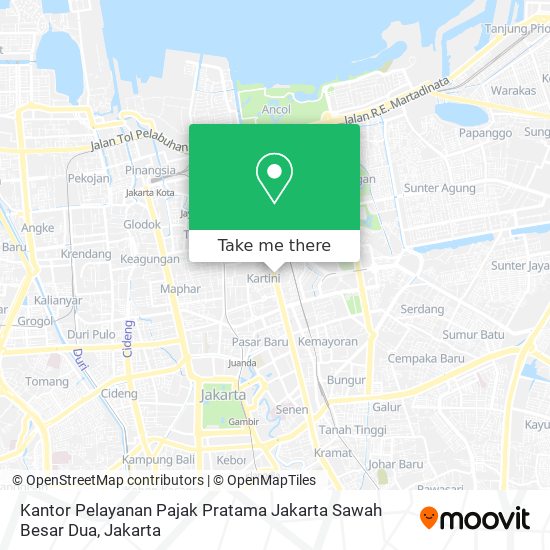 Kantor Pelayanan Pajak Pratama Jakarta Sawah Besar Dua map
