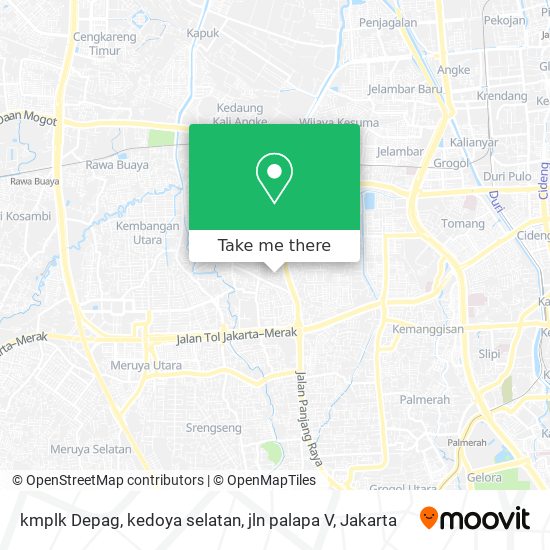 kmplk Depag, kedoya selatan, jln palapa V map