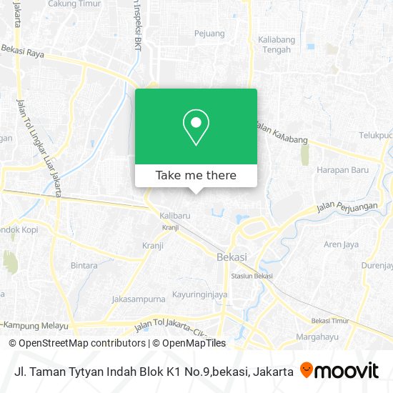 Jl. Taman Tytyan Indah Blok K1 No.9,bekasi map