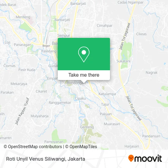 Roti Unyil Venus Siliwangi map