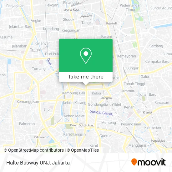 Halte Busway UNJ map