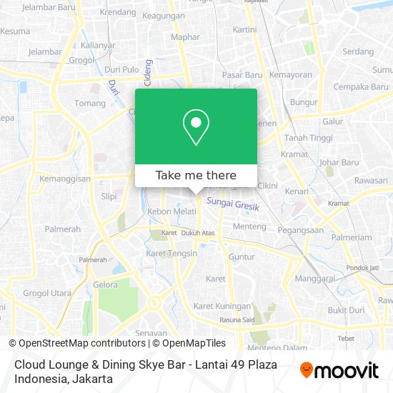 Cloud Lounge & Dining Skye Bar - Lantai 49 Plaza Indonesia map